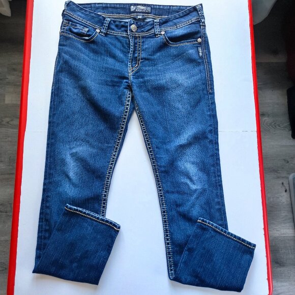 Silver Jeans Suki Slim women's size 32X31 denim blue straight - Picture 1 of 15